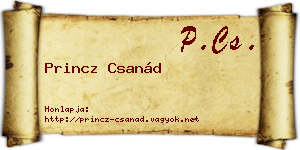 Princz Csanád névjegykártya